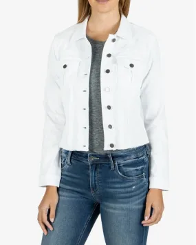 The Raw Hem Jean Jacket in White