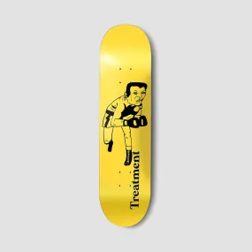 Treatment Boxer Man Skateboard Deck Yellow - 8.25