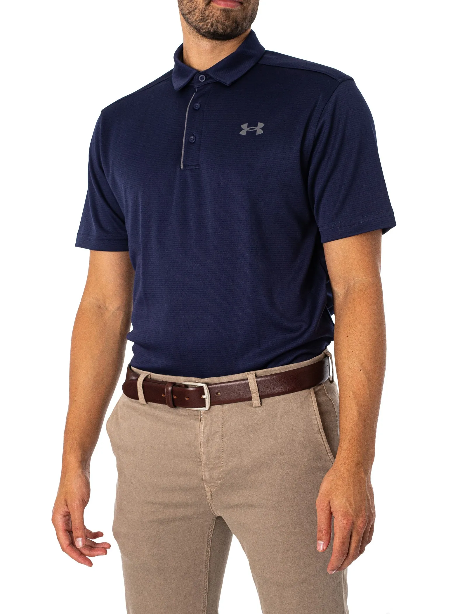 Under Armour Tech Golf Polo Shirt - Midnight Navy/Graphite