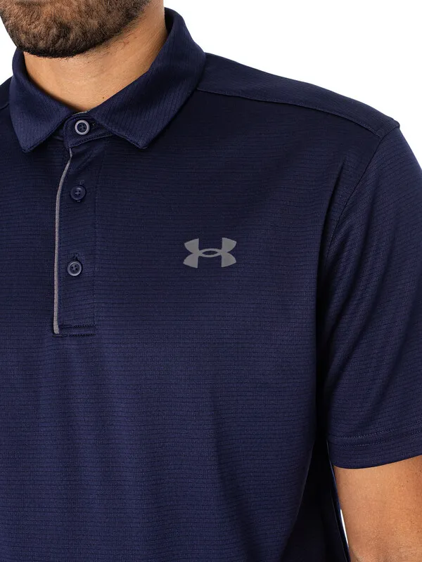 Under Armour Tech Golf Polo Shirt - Midnight Navy/Graphite