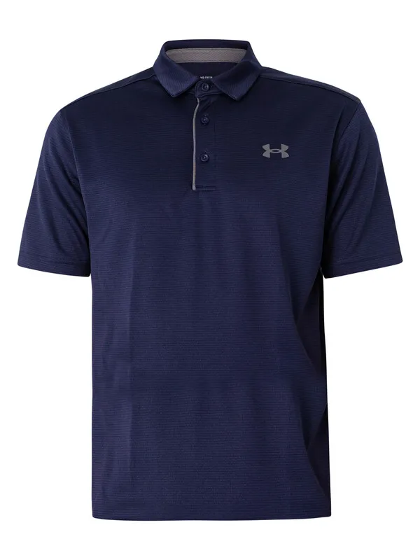 Under Armour Tech Golf Polo Shirt - Midnight Navy/Graphite