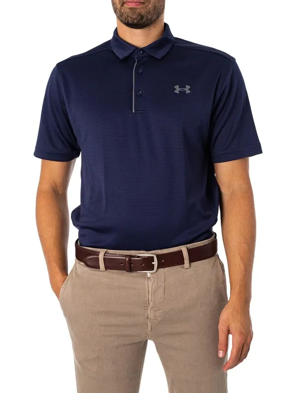 Under Armour Tech Golf Polo Shirt - Midnight Navy/Graphite