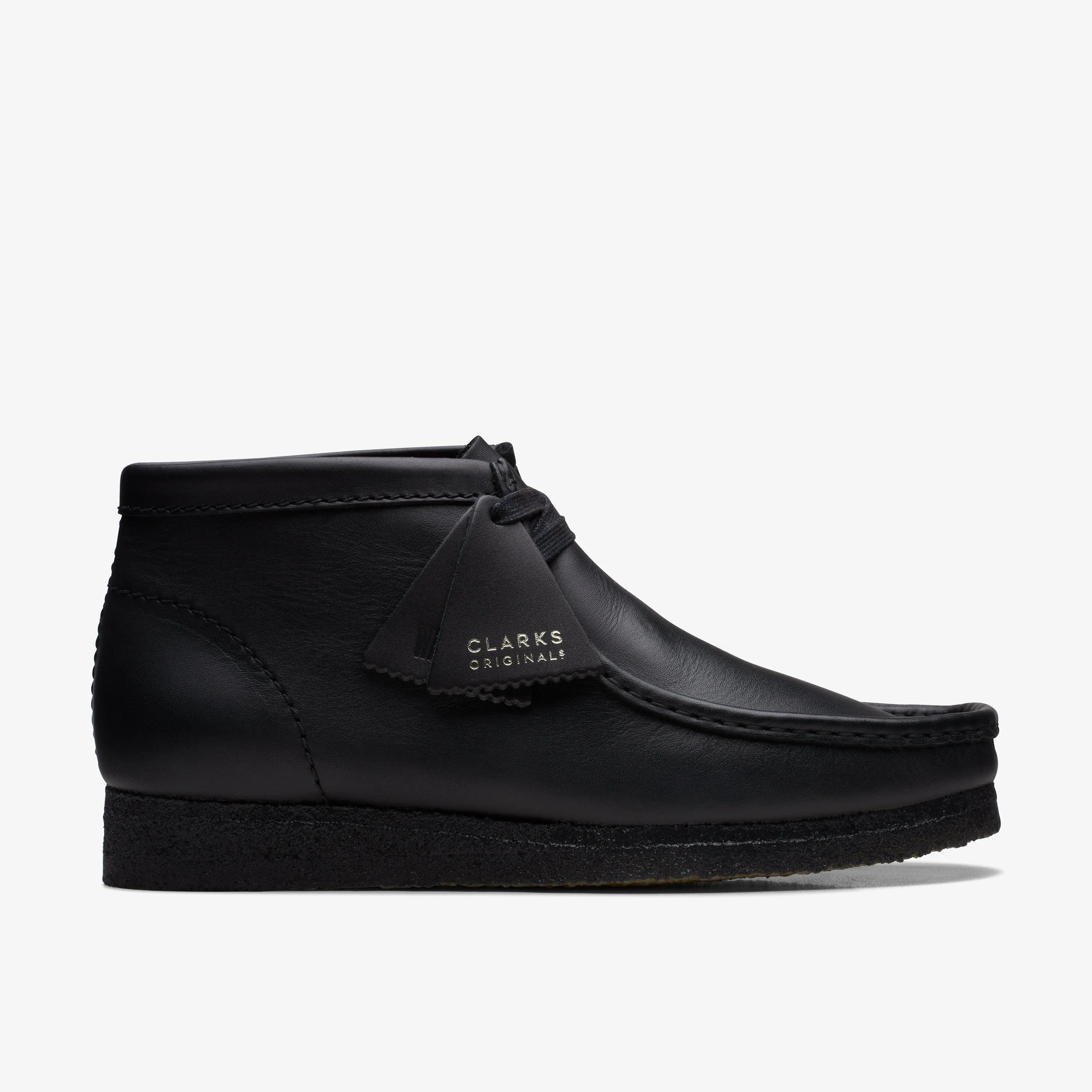 Wallabee Boot Black Leather