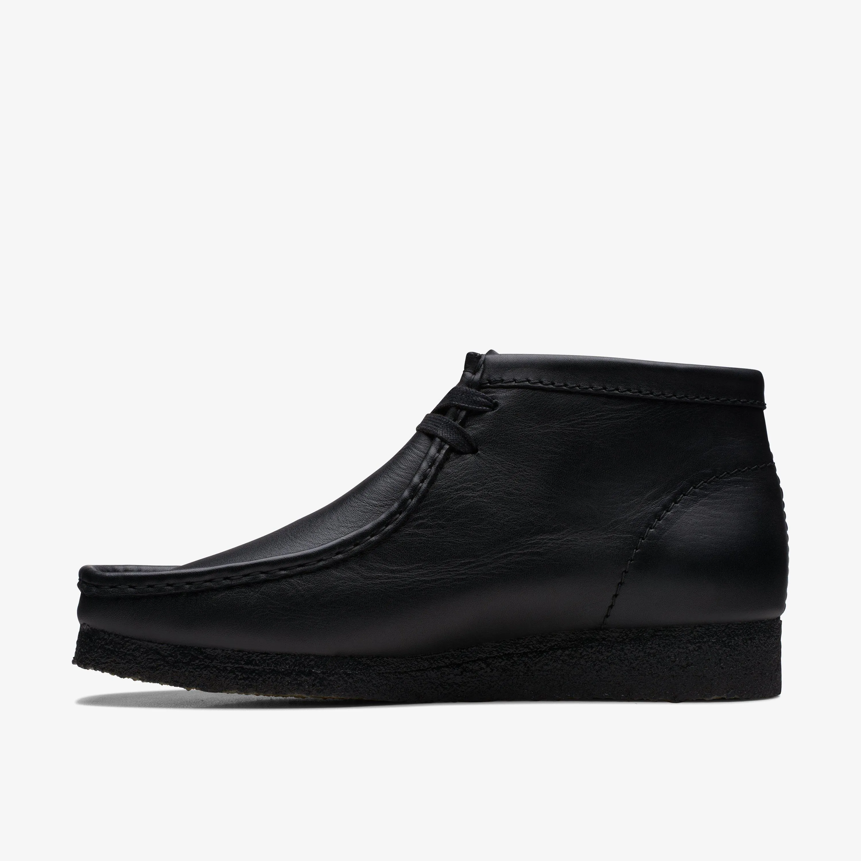 Wallabee Boot Black Leather