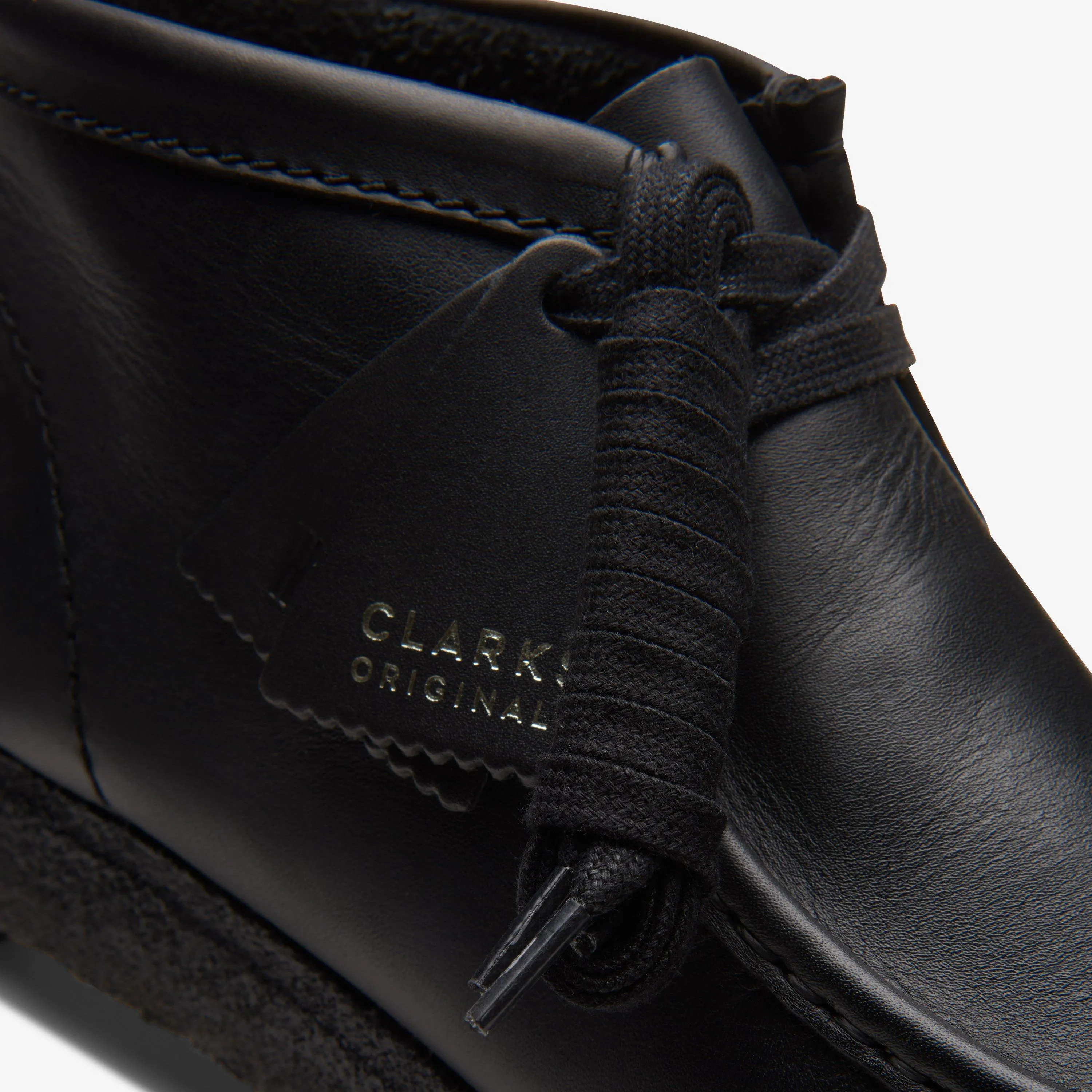 Wallabee Boot Black Leather