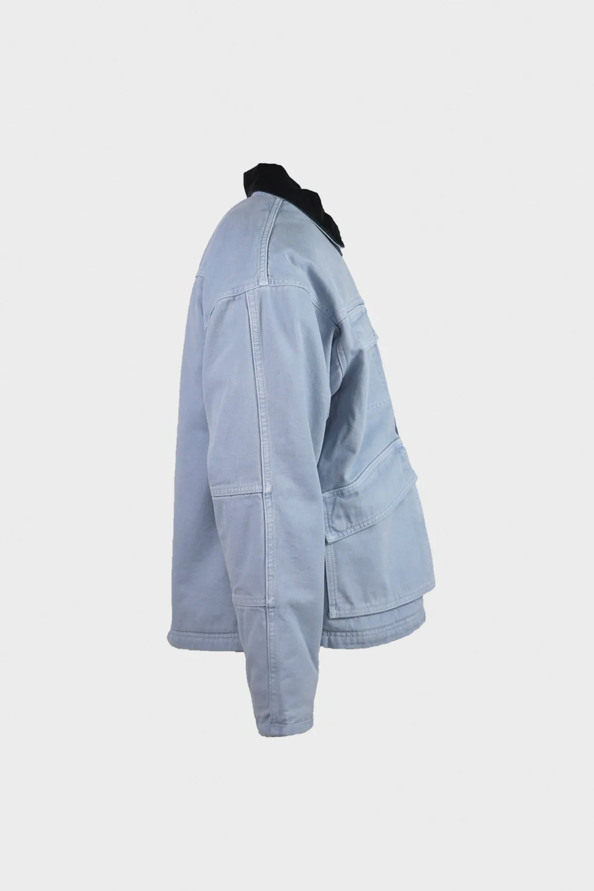 Washed Canvas Shop Jacket - Light Blue