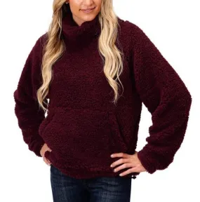 Wendi Polar Fleece Wine Women's Pullover