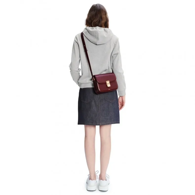 Women's A.P.C. Item Pullover Hooded Sweatshirt (Grey Heather)