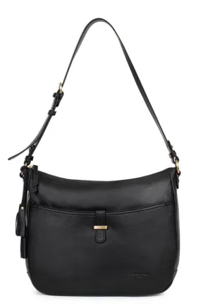 Women's black hexagonal leather bag 419986