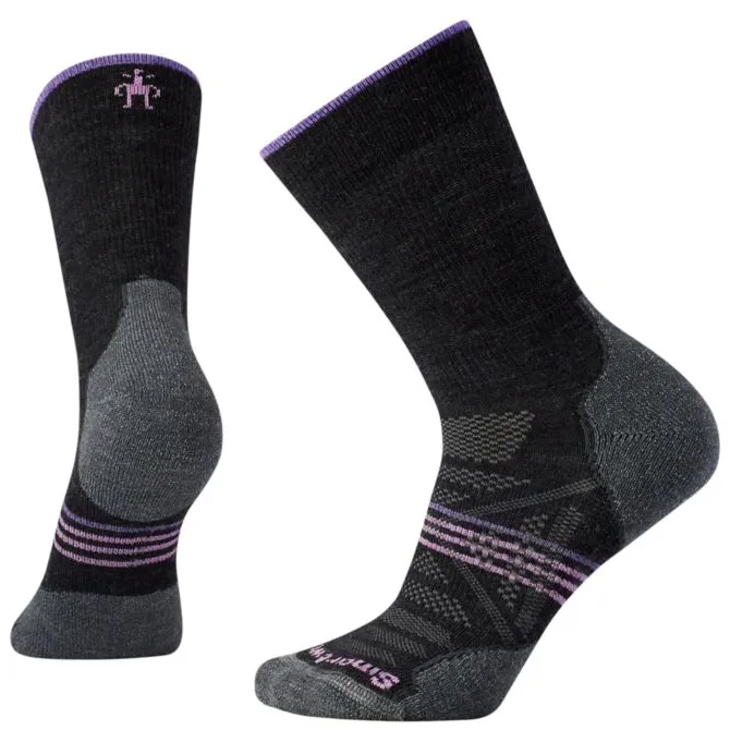 Women's PhD Outdoor Light Pattern Crew Socks in Charcoal