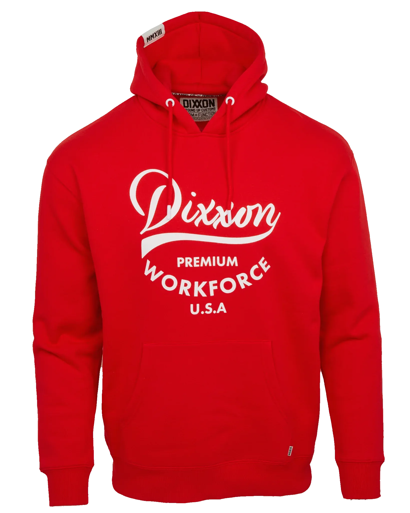 Workforce Red Pullover Hoodie by Dixxon Flannel Co.