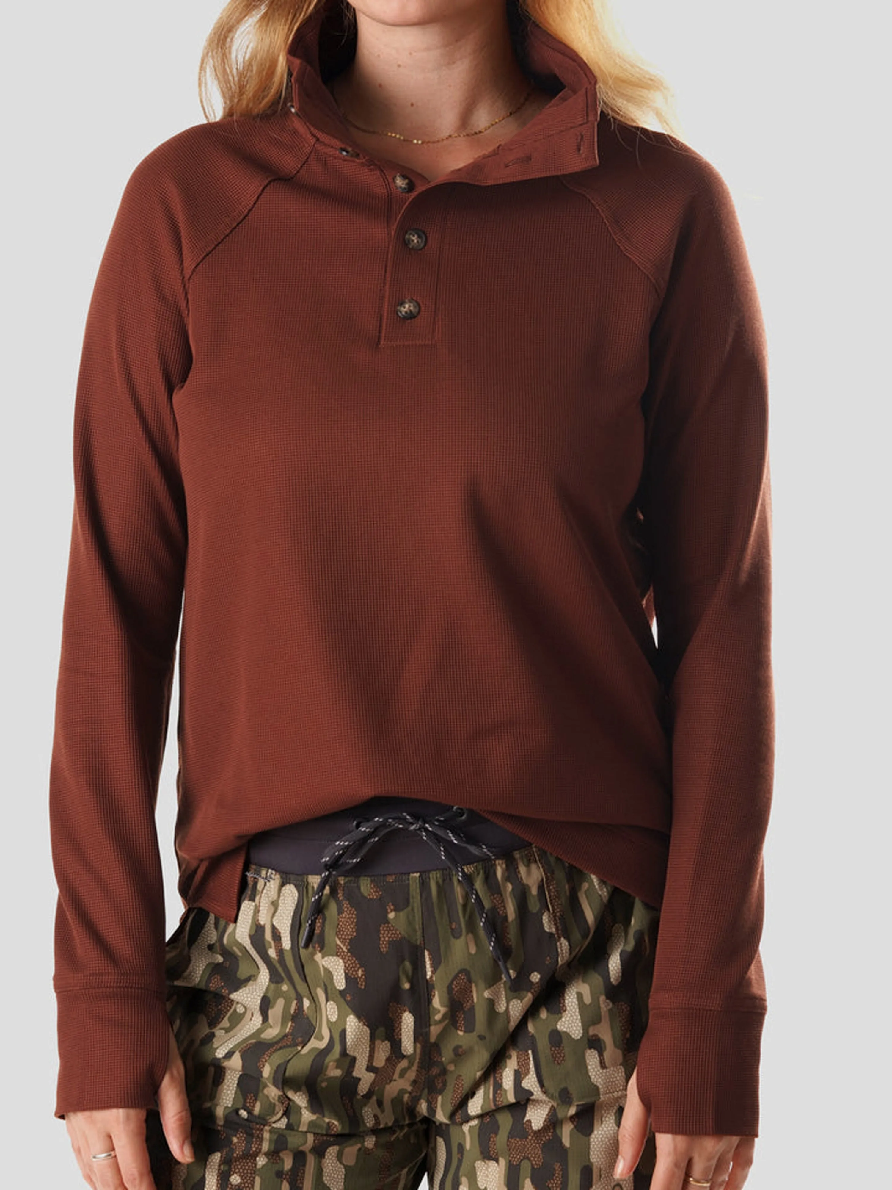 W's Hill Country TurboDry Pullover Rust Brown