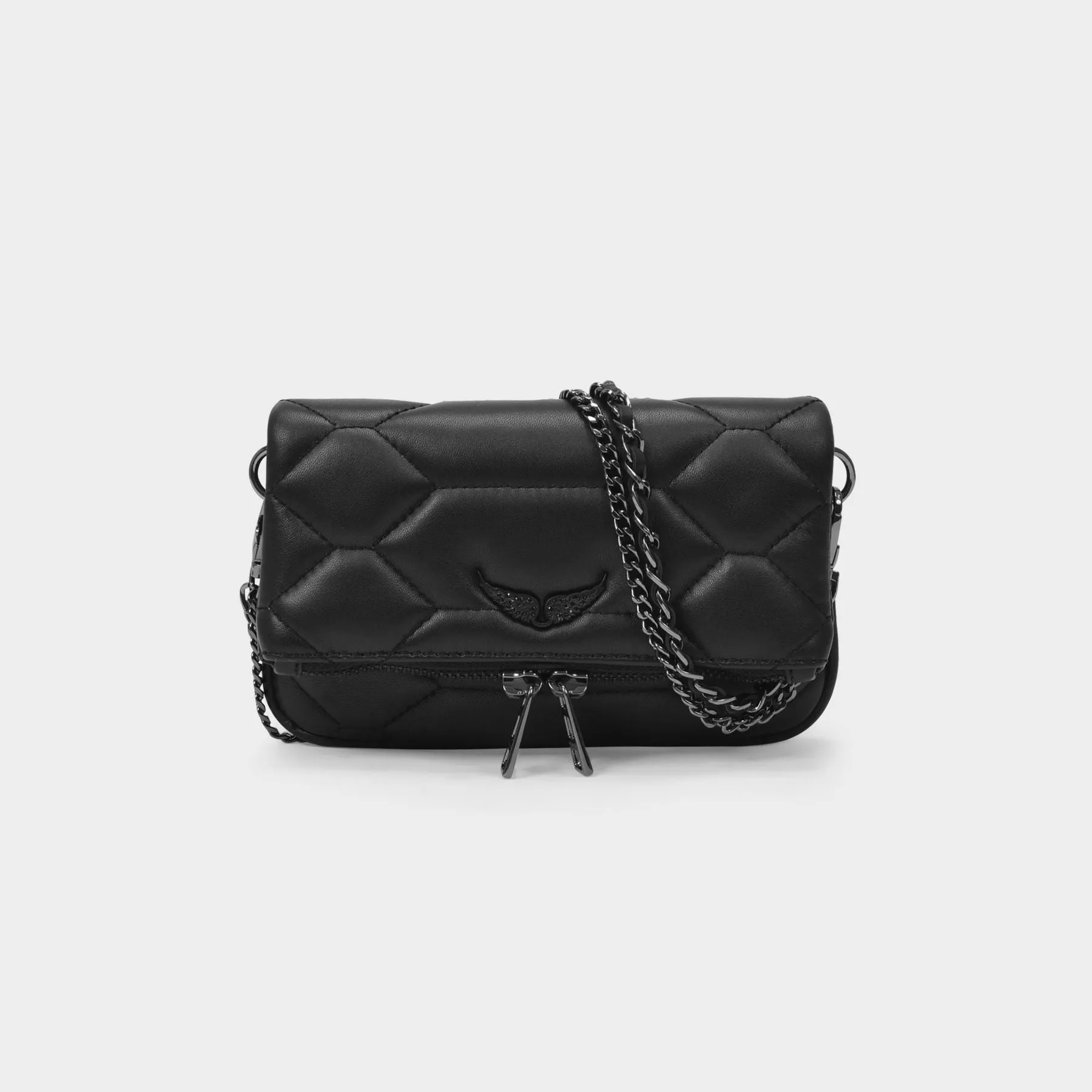 Zadig & Voltaire  Rock Nano XL Bag in Black Lamb Leather