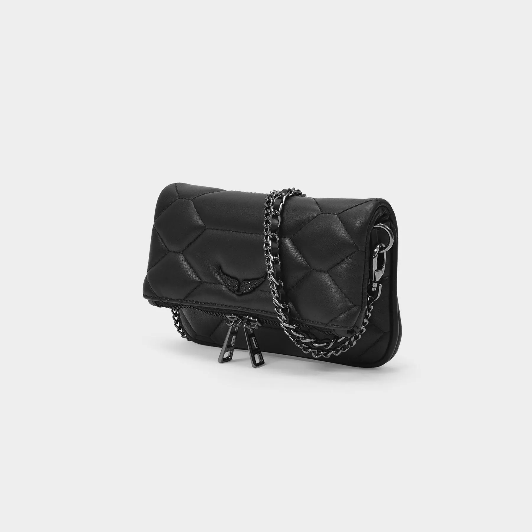 Zadig & Voltaire  Rock Nano XL Bag in Black Lamb Leather